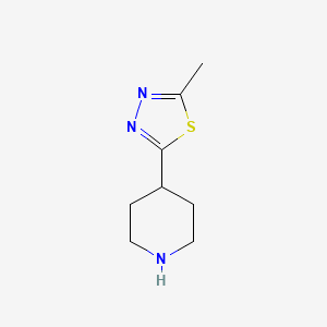 molecular formula C8H13N3S B1517356 4-(5-Methyl-1,3,4-thiadiazol-2-yl)piperidine CAS No. 933728-47-3