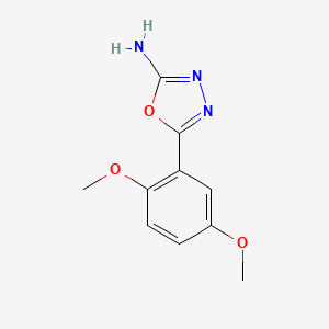 molecular formula C10H11N3O3 B1517359 5-(2,5-Dimethoxyphenyl)-1,3,4-oxadiazol-2-amine CAS No. 1105193-64-3