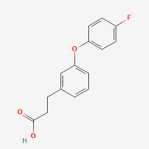 molecular formula C15H13FO3 B1517361 3-[3-(4-Fluorophenoxy)phenyl]propanoic acid CAS No. 1096770-87-4