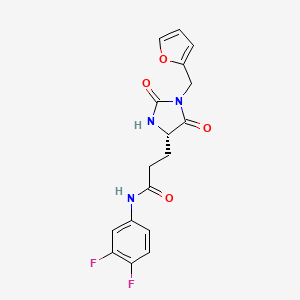 molecular formula C17H15F2N3O4 B15173624 C17H15F2N3O4 