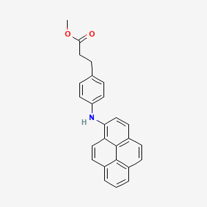 molecular formula C26H21NO2 B15173629 Methyl 3-{4-[(pyren-1-YL)amino]phenyl}propanoate CAS No. 918339-73-8