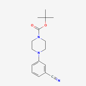 molecular formula C16H21N3O2 B1517364 tert-Butyl 4-(3-Cyanophenyl)piperazine-1-carboxylate CAS No. 807624-20-0