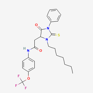 molecular formula C25H28F3N3O3S B15173666 C25H28F3N3O3S 