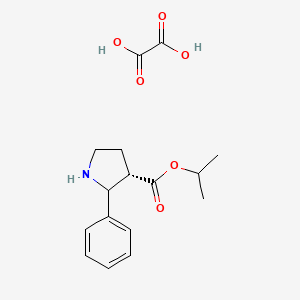molecular formula C16H21NO6 B15173691 Isopropyl (3S)-2-phenyl-3-pyrrolidinecarboxylate oxalate 