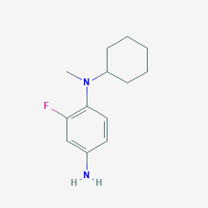 molecular formula C13H19FN2 B1517371 1-N-cyclohexyl-2-fluoro-1-N-methylbenzene-1,4-diamine CAS No. 1092280-03-9
