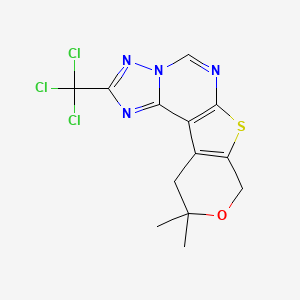 molecular formula C13H11Cl3N4OS B15173717 C13H11Cl3N4OS 