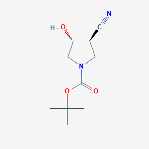 trans-1-Boc-3-cyano-4-hydroxypyrrolidine
