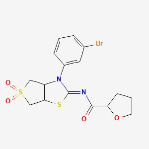 molecular formula C16H17BrN2O4S2 B15173735 N-[(2Z)-3-(3-bromophenyl)-5,5-dioxidotetrahydrothieno[3,4-d][1,3]thiazol-2(3H)-ylidene]tetrahydrofuran-2-carboxamide 