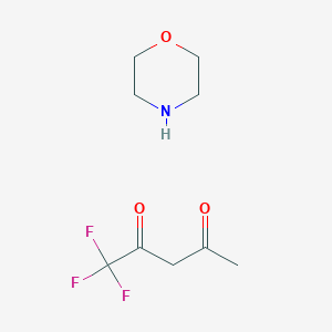 molecular formula C9H14F3NO3 B15173763 Morpholine;1,1,1-trifluoropentane-2,4-dione CAS No. 921603-25-0