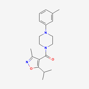 molecular formula C19H25N3O2 B15173800 Methanone, [3-methyl-5-(1-methylethyl)-4-isoxazolyl][4-(3-methylphenyl)-1-piperazinyl]- 