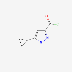 5-cyclopropyl-1-methyl-1H-pyrazole-3-carbonyl chloride