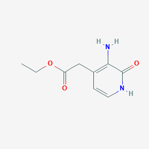 molecular formula C9H12N2O3 B15173856 Ethyl 2-(3-amino-2-hydroxypyridin-4-YL)acetate 