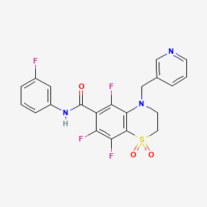 molecular formula C21H15F4N3O3S B15173922 C21H15F4N3O3S 