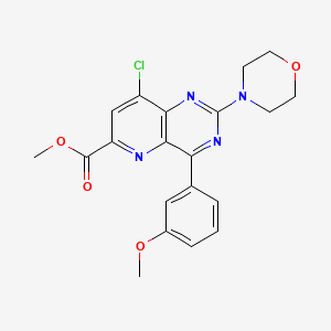 molecular formula C20H19ClN4O4 B15173964 Methyl 8-chloro-4-(3-methoxyphenyl)-2-morpholin-4-ylpyrido[3,2-d]pyrimidine-6-carboxylate 