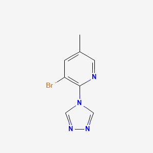 molecular formula C8H7BrN4 B1517397 3-Bromo-5-methyl-2-(4H-1,2,4-triazol-4-YL)pyridine CAS No. 1123169-57-2