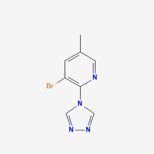 3-Bromo-5-methyl-2-(4H-1,2,4-triazol-4-YL)pyridine