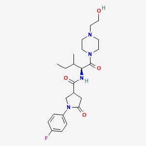 molecular formula C23H33FN4O4 B15173977 C23H33FN4O4 