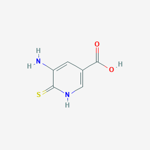 molecular formula C6H6N2O2S B15173989 5-Amino-1,6-dihydro-6-thioxo-3-pyridinecarboxylic acid CAS No. 935687-88-0