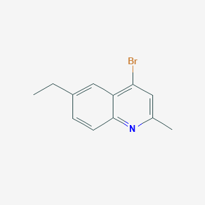 molecular formula C12H12BrN B1517401 4-Bromo-6-ethyl-2-methylquinoline CAS No. 1070879-44-5
