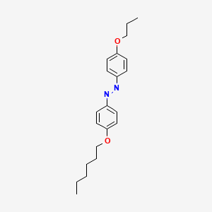 molecular formula C21H28N2O2 B15174037 (E)-1-[4-(Hexyloxy)phenyl]-2-(4-propoxyphenyl)diazene CAS No. 918824-01-8