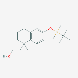 molecular formula C19H32O2Si B15174059 1-Naphthaleneethanol, 6-[[(1,1-diMethylethyl)diMethylsilyl]oxy]-1,2,3,4-tetrahydro-1-Methyl- 