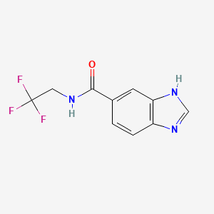 molecular formula C10H8F3N3O B1517408 N-(2,2,2-trifluoroethyl)-1H-1,3-benzodiazole-5-carboxamide CAS No. 1110885-03-4