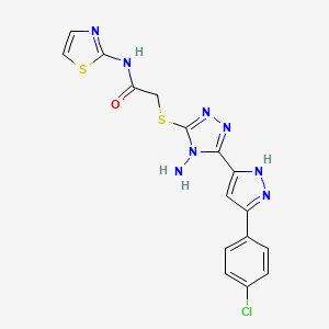 molecular formula C16H13ClN8OS2 B15174090 C16H13ClN8OS2 