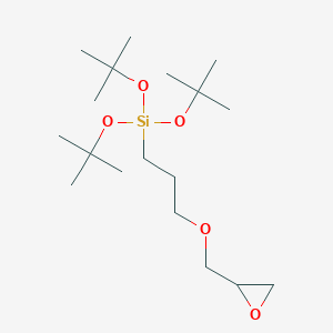 molecular formula C18H38O5Si B15174111 Tri-tert-butoxy{3-[(oxiran-2-yl)methoxy]propyl}silane CAS No. 921605-22-3
