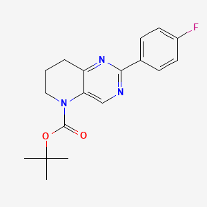molecular formula C18H20FN3O2 B15174117 tert-Butyl 2-(4-fluorophenyl)-7,8-dihydropyrido[3,2-d]pyrimidine-5(6H)-carboxylate 