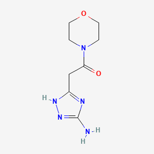 molecular formula C8H13N5O2 B1517413 3-[2-(4-Morpholinyl)-2-oxoethyl]-1H-1,2,4-triazol-5-amine CAS No. 921225-12-9