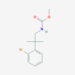 molecular formula C12H16BrNO2 B15174143 methyl N-[2-(2-bromophenyl)-2-methylpropyl]carbamate 