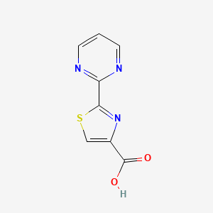 molecular formula C8H5N3O2S B1517417 2-(Pyrimidin-2-yl)-1,3-thiazole-4-carboxylic acid CAS No. 1014631-26-5