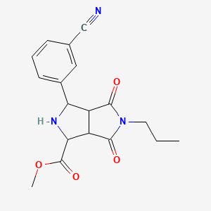 molecular formula C18H19N3O4 B15174174 Methyl 3-(3-cyanophenyl)-4,6-dioxo-5-propyloctahydropyrrolo[3,4-c]pyrrole-1-carboxylate 