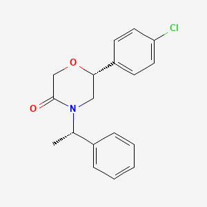 molecular formula C18H18ClNO2 B15174176 (6R)-6-(4-Chlorophenyl)-4-[(1S)-1-phenylethyl]morpholin-3-one CAS No. 920801-83-8