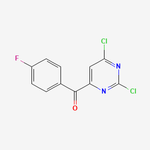 molecular formula C11H5Cl2FN2O B1517422 (2,6-Dichloropyrimidin-4-yl)-(4-fluorophenyl)methanone CAS No. 1099597-81-5