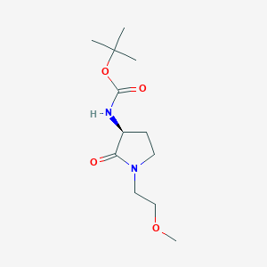 molecular formula C12H22N2O4 B15174224 tert-butyl N-[(3S)-1-(2-methoxyethyl)-2-oxo-pyrrolidin-3-yl]carbamate CAS No. 1013920-88-1