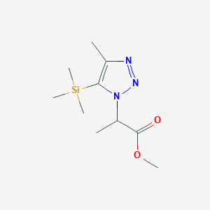 molecular formula C10H19N3O2Si B15174282 Methyl 2-(4-methyl-5-trimethylsilyltriazol-1-yl)propanoate 