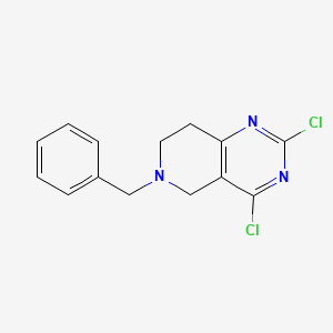 molecular formula C14H13Cl2N3 B1517429 6-Benzyl-2,4-dichloro-5,6,7,8-tetrahydropyrido[4,3-d]pyrimidine CAS No. 778574-06-4