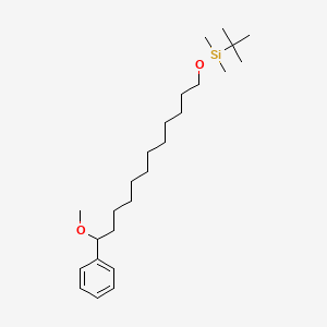 molecular formula C25H46O2Si B15174300 Tert-butyl[(12-methoxy-12-phenyldodecyl)oxy]dimethylsilane CAS No. 920753-84-0