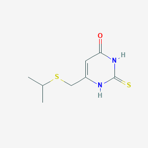 6-[(Propan-2-ylsulfanyl)methyl]-2-sulfanylidene-1,2,3,4-tetrahydropyrimidin-4-one