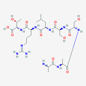 molecular formula C28H52N10O11 B15174338 L-Alanyl-L-alanyl-L-seryl-L-seryl-L-leucyl-N~5~-(diaminomethylidene)-L-ornithyl-L-threonine CAS No. 920010-63-5