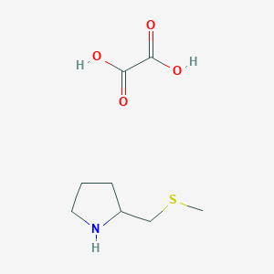 molecular formula C8H15NO4S B15174345 2-[(Methylsulfanyl)methyl]pyrrolidine oxalate 