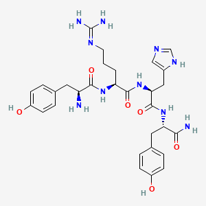 molecular formula C30H40N10O6 B15174357 L-Tyrosyl-N~5~-(diaminomethylidene)-L-ornithyl-L-histidyl-L-tyrosinamide CAS No. 918889-33-5
