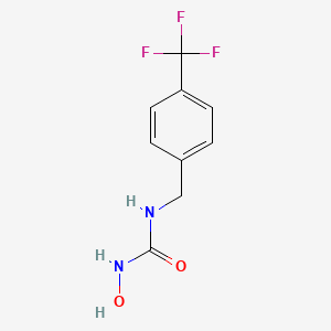 molecular formula C9H9F3N2O2 B15174376 N-Hydroxy-N'-{[4-(trifluoromethyl)phenyl]methyl}urea CAS No. 919996-51-3