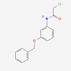 molecular formula C15H14ClNO2 B1517438 Acetamide, 2-chloro-N-[3-(phenylmethoxy)phenyl]- CAS No. 19514-98-8