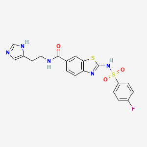 molecular formula C19H16FN5O3S2 B15174409 C19H16FN5O3S2 