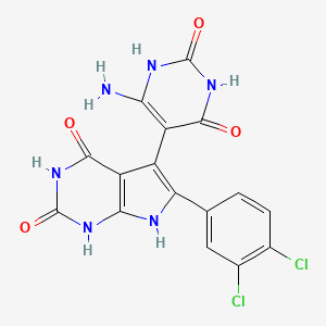 molecular formula C16H10Cl2N6O4 B15174413 C16H10Cl2N6O4 