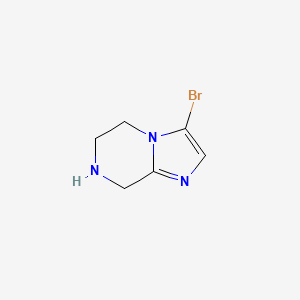molecular formula C6H8BrN3 B1517442 3-Bromo-5,6,7,8-tetrahydroimidazo[1,2-a]pyrazine CAS No. 954239-19-1