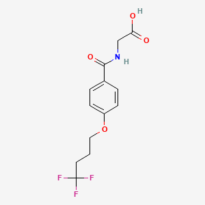 molecular formula C13H14F3NO4 B15174424 n-[4-(4,4,4-Trifluorobutoxy)benzoyl]glycine CAS No. 921623-32-7