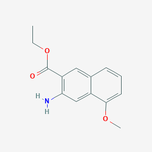 molecular formula C14H15NO3 B15174425 Ethyl 3-amino-5-methoxynaphthalene-2-carboxylate CAS No. 919994-96-0